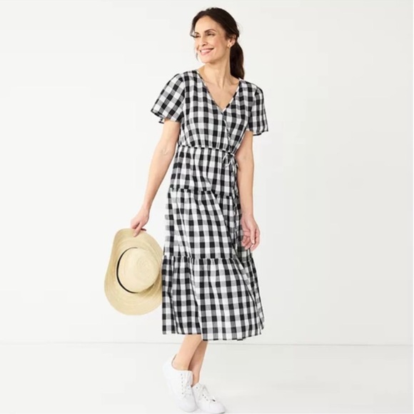 croft & barrow Dresses & Skirts - Croft & Barrow Black & White Checkered Dress